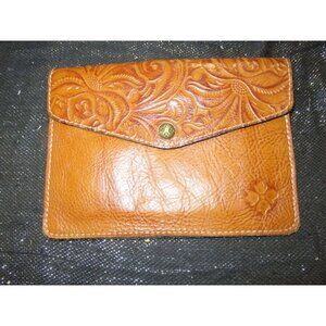 Patricia Nash Florence Tooled  Leather Embossed Envelope Pouch Clutch 9 X 7